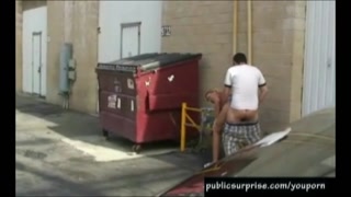 Outdoor Sex Behind A Trash Container